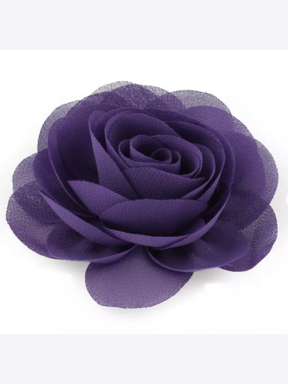 Handmade Set of 5 Chiffon Flower Fridge Refrigerator Magnets Boho Decor Purple